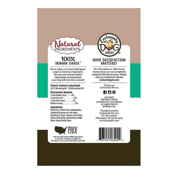 Fashion Exclusively Dog Wafer Cookies Peanut Butter Flavor 6 Oz Dog Treats