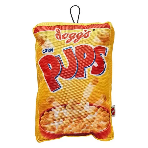 Cheap Fun Food Corn Pups Cereal Squeaker Dog Toy - 8" Dog Toys