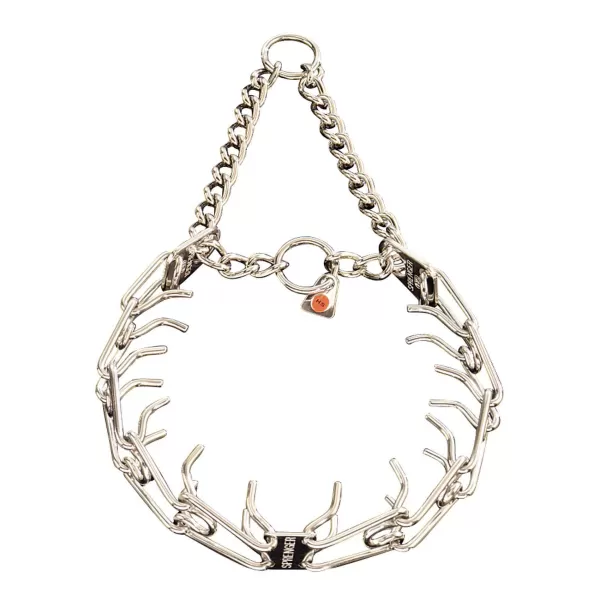New Herm Sprenger Ultra-Plus Stainless Steel Training Collar With Center-Plate And Assembly Chain- 2 Rings Training Collars